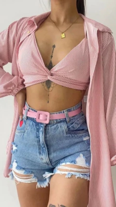 Camisa Manga longa com Top na internet