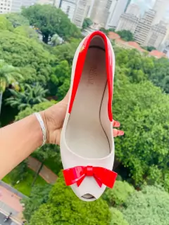Salto Alto Melissa Nude/Vermelho - comprar online