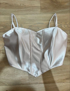 Cropped Corselet de alcinha Acetinato - comprar online