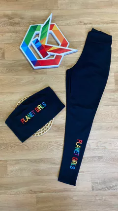 Legging Planet girls Letreiro Colorido