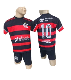 Conjunto Infantil Uniforme De Time De Futebol Flamengo - comprar online