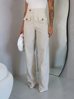 Calça de Linho botão - comprar online