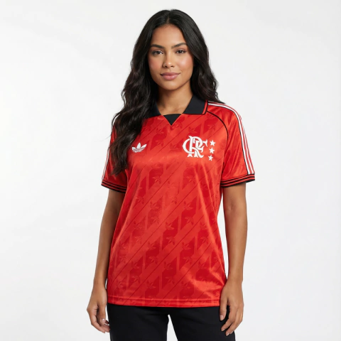 Camisa Flamengo Retrô Lifestyler 2024 - Vermelho