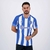 Camisa masculina do Paysandu, com listras brancas e azuis, apresentando o logo do clube e o patrocinador Banpará.