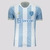 Camisa masculina do Paysandu, nas cores branca e azul, com listras verticais e logo do clube.