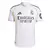Camisa branca do Real Madrid I 2025/26 para jogadores masculinos, com detalhes em preto e amarelo.
