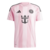 Camisa rosa do Inter Miami I, modelo 2025/26, com logo da Adidas e detalhes em preto.