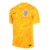 Camisa de goleiro do Corinthians 2024/25, na cor amarela, com detalhes em padrão gráfico e logo do time.