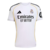 Camisa oficial do Real Madrid 2025/26 torcedor masculina na cor branca com detalhes em amarelo e logos em preto