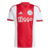 Camisa oficial do Ajax 2025/26 masculina para torcedores, nas cores vermelha e branca com detalhes e logo da Adidas e patrocinador Ziggo