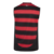 Regata masculina do Flamengo, modelo Home 2025/26, nas cores preta e vermelha, com listras horizontais.