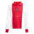 Camisa masculina de manga longa, branca e vermelha, com o logo do Ajax e detalhes em vermelho.
camisa-ajax-125-anos-masculina