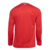 Camisa masculina de manga longa vermelha da seleção Internacional, modelo 2025/26 da Adidas, vista traseira.