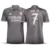 Camisa cinza do Real Madrid III 2024/25 com nome Vini Jr. e número 7, modelo torcedor masculino.
