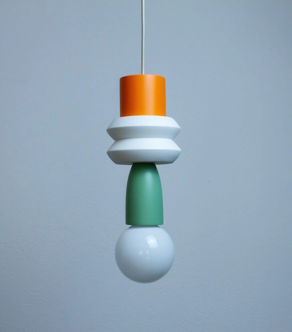 Pendente Trem das Cores 3 - Madeira colorida