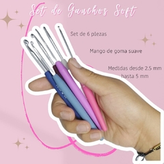 Set ganchos crochet con mango Soft