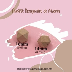 Cuentas de Madera de Haya Hexagonales - comprar en línea
