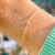 Pulseira Bracelete Berloque Central Cravejado Banho Ouro 18k