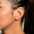 Brinco Ear Cuff Estrelas Lisas Banho Ródio Branco