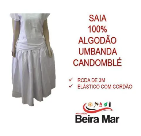 SAIA EM BRIM (ALGODÃO 100%)