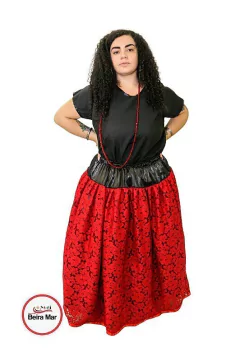 SAIA DE RENDA COM FORRO EM CETIM 3M DE RODA - tienda online