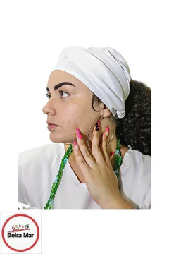 PANO DE CABEÇA (OJÁ) RETO EM SARJA BRANCO