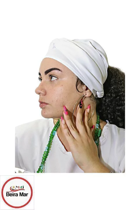 PANO DE CABEÇA (OJÁ) RETO EM SARJA BRANCO