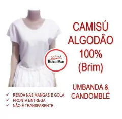 CAMISÚ EM ALGODÃO 100% (BRIM) UMBANDA E CANDOMBLÉ - ATACADO BEIRA MAR CONFEÇÕES E ARTIGOS RELIGIOSOS
