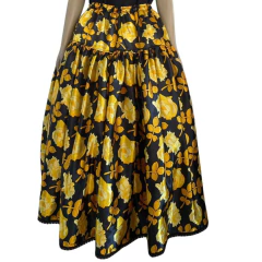 SAIA EM CETIM ESTAMPADO ROSAS AMARELAS - buy online