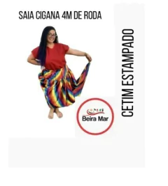 SAIA CIGANA EM CETIM COM 4m DE RODA on internet