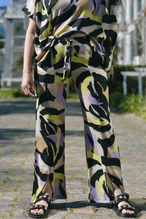 Pantalón Set - verde con lila - comprar online