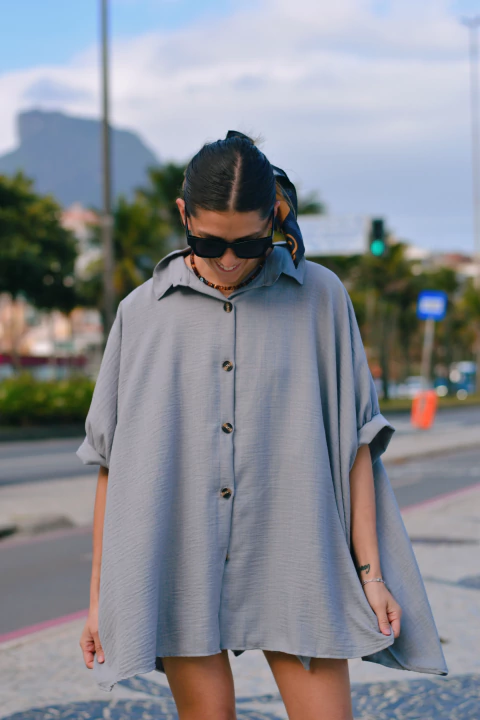 Maxi Camisa SET - Gris - comprar online