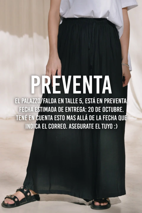 Palazzo/Falda negro - Set amplitud
