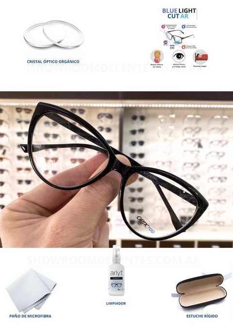 ANTEOJO DE MUJER INY CAT OP5830 C1 NEGRO BRILLO - comprar online