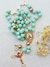Terço Corrente - Verde Claro/Dourado - comprar online