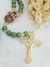 Terço Cordão - Verde Militar/Dourado - comprar online