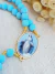 Terço Cordão - Azul/Dourado - comprar online