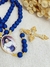 Terço Cordão - Azul Royal/Dourado - comprar online