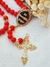 Terço Cordão - Vermelho/Dourado - comprar online