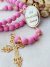 Terço Cordão - Rosa/Dourado - comprar online
