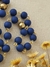 Terço Corrente com Foto - Azul Royal/Dourado na internet
