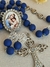 Terço Corrente com Foto - Azul Royal/Prata - comprar online
