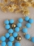 Terço Corrente com Foto - Azul Claro/Dourado na internet