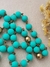 Terço Corrente - Verde Água/Ouro Envelhecido - comprar online