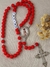 Terço Cordão - Vermelho/Prata - comprar online