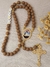 Terço Cordão com Foto - Marrom/Dourado