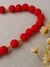 Terço Cordão com Foto - Vermelho/Dourado - Juliana Costa Atelier