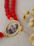 Terço Cordão com Foto - Vermelho/Dourado na internet
