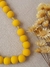 Terço Cordão com Foto - Amarelo/Dourado - Juliana Costa Atelier