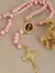 Terço Cordão com Foto - Rosa Bebê/Dourado - comprar online